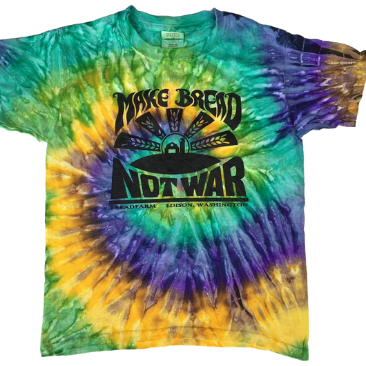 TEE :: Make Bread Not War Tie Dye :: UNISEX ADULT