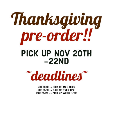 Thanksgiving Pre-Order