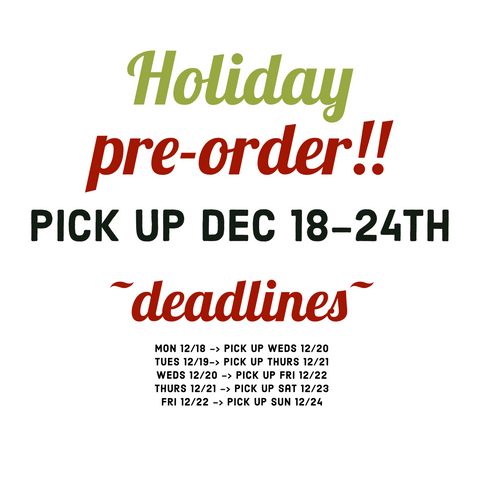 Holiday Pre-order