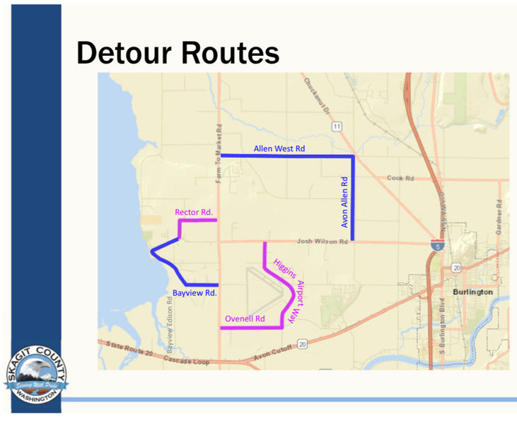 DETOUR (road construction) to EDISON