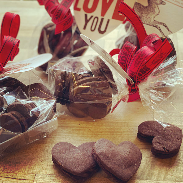 Chocolate Heart Sandwich Cookies