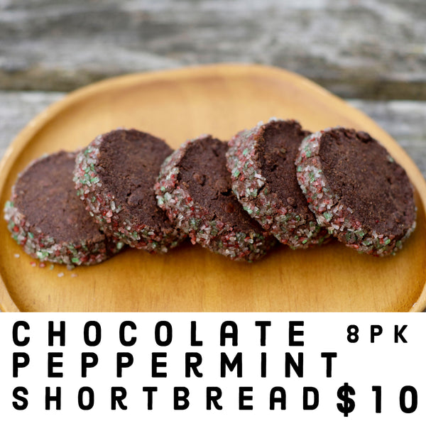 Chocolate Peppermint Shortbread are here for the holiday's!!
