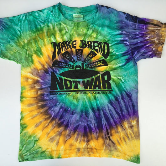 TEE :: Make Bread Not War Tie Dye :: UNISEX ADULT